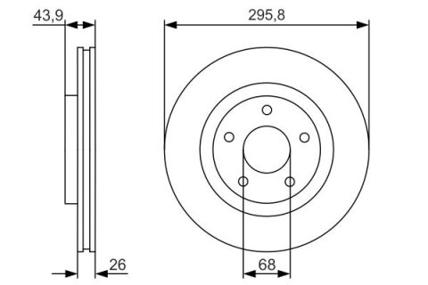 Nissan Qashqai 1.6dCi 2011-2013 Bosch Ön Disk 296mm 2 Adet (R9M)