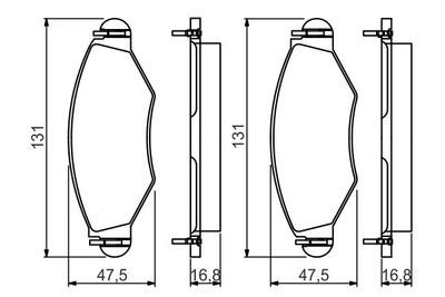 Peugeot 206+ 1.4HDI 2009-2013 Bosch Ön Balata NETPAR23597