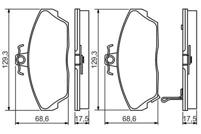 Honda Civic 1.6 ES 2001-2006 Bosch Ön Balata NETPAR21515 (D16W7)