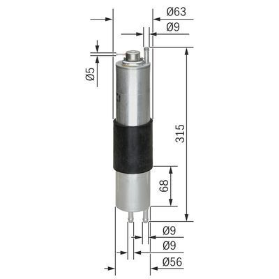 BMW 3 E46 325Ci 2.5 2000-2006 Bosch Benzin Filtresi NETPAR5952