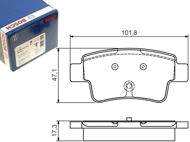 Fiat Grande Punto 1.4 2006-2009 Bosch Arka Balata 24349