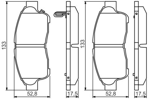 Hyundai iX20 1.4 2010-2013 Bosch Ön Balata NETPAR21601 (G4FA)