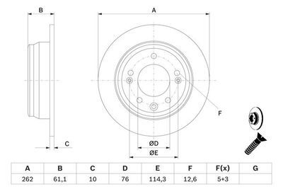 Hyundai ix35 1.6GDI 2010-2015 Bosch Arka Disk 2 Adet (G4FD)
