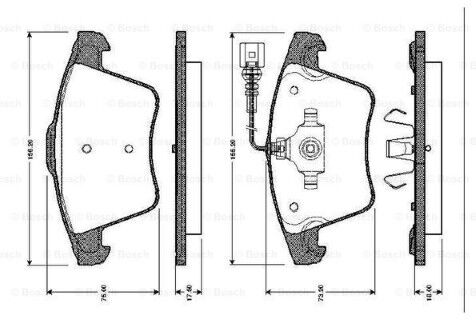 Volkswagen Transporter T5 1.9TDI 2003-2009 Bosch Ön Balata 23748 NETPAR2462 (AXB-AXC-BRR-BRS)