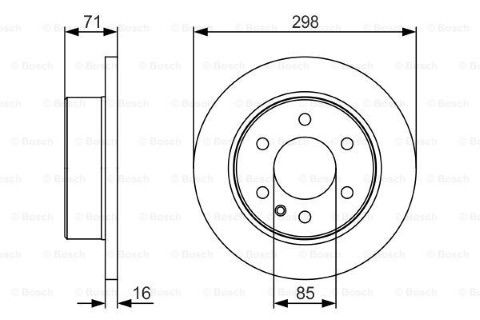 Mercedes Sprinter 316 CDI 2.1 2009-2015 Bosch Arka Disk 298mm 2 Adet