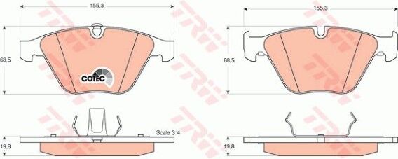 BMW 3 E90 330d 3.0 2005-2011 TRW Ön Balata