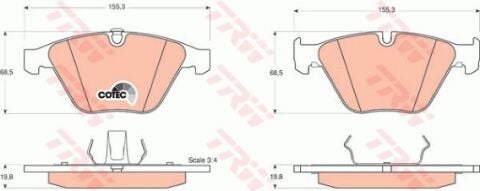 BMW 3 E90 330d 3.0 2005-2011 TRW Ön Balata