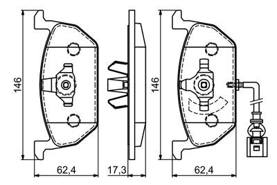 Audi A3 1.8TFSI 2012-2016 Bosch Ön Balata NETPAR22035 (CJS)