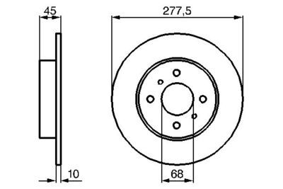 Nissan Primera 1.8 1999-2001 Bosch Arka Disk 2 Adet (QG18)