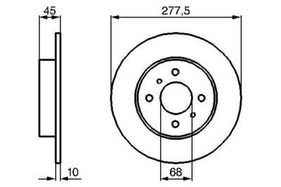 Nissan Primera 1.6 1999-2002 Bosch Arka Disk 2 Adet (GA16-QG16)
