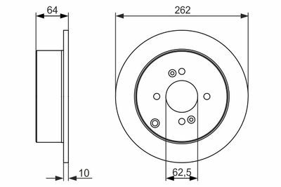 Hyundai Getz 1.6 2002-2009 Bosch Arka Disk 262mm NETPARBD1242 2 Adet