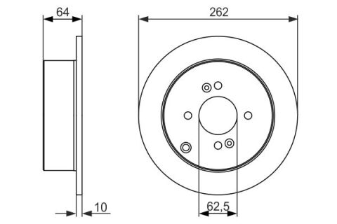 Hyundai Accent Era 1.6 2006-2012 Bosch Arka Disk 262mm 2 Adet (G4ED)