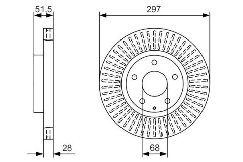 Mazda CX-5 2.2D 2012-2015 Bosch Ön Disk 2 Adet